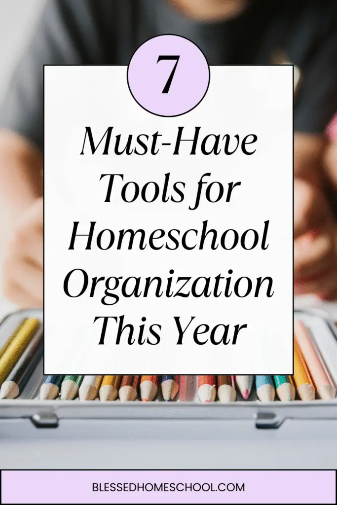 Tired of the homeschool clutter and chaos? Staying organized can make a huge difference in how smoothly your homeschool runs—and how peaceful your days feel. In this post, I’m sharing 7 must-have tools that help keep our homeschool on track, from planners and storage solutions to simple systems that make life easier.