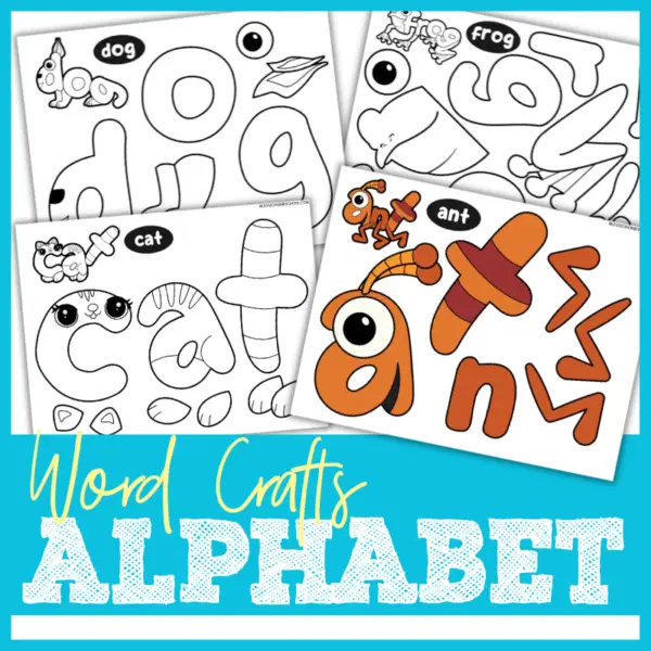Alphabet Word Crafts – Fun Animal Letter Crafts for Kids