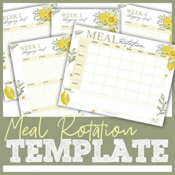 Meal Rotation Printable
