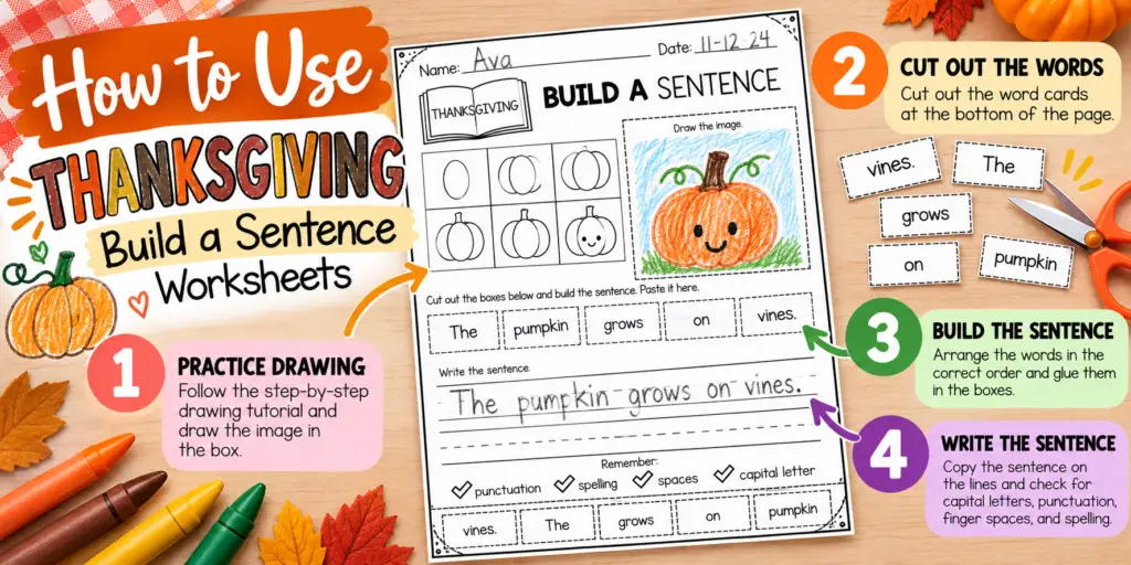 Thanksgiving Build A Sentence Guide